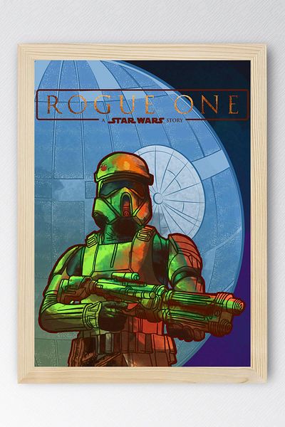 Saturn Pictură cu zece cadru Star Wars Rogue - Pictură poster Space Wars Fim