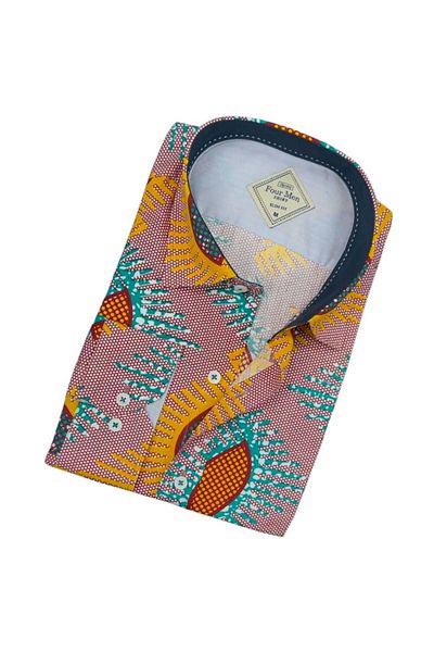 EREN STYLE Cămașă pentru bărbați din bumbac cu mânecă lungă (Slim Fit Fit)