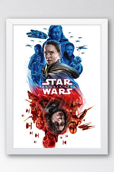 Saturn Star Wars The Last Jedi Pictură înrămată - Pictură poster Space Wars Fim