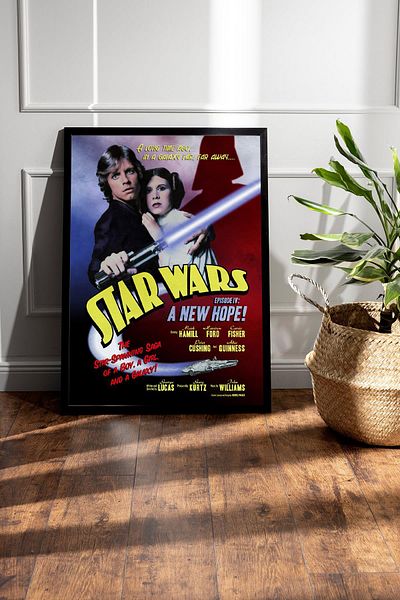 Saturn Pictură înrămată Star Wars - Pictură poster retro film Space Wars