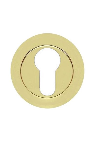 Hafele 52 mm Bright Brass Badge - Round Barrel Door Handle