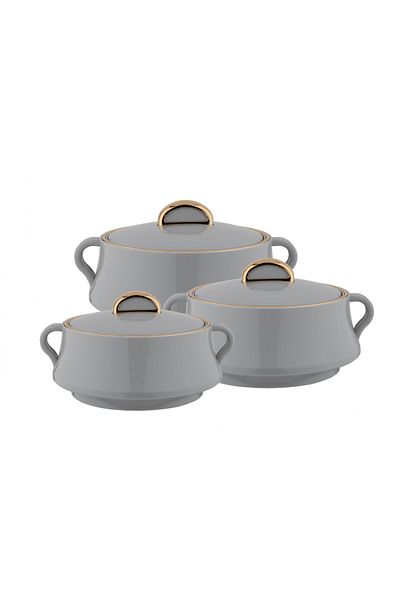 ALSAIF Midas Hotpot With Two Handles ,colour: Grey, Size:0.5,1,1.5liter