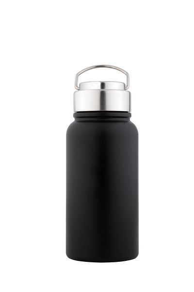 ALSAIF Coffee And Tea Vaccum Flask Steel In Black / Leak-proof And Keeps Drinks Hot 0.6 Liter