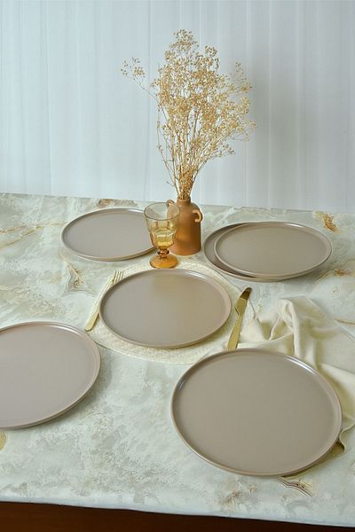 Keramika Чиния за сервиране Matte Soil Taupe Nordic 28 см 6 части 977