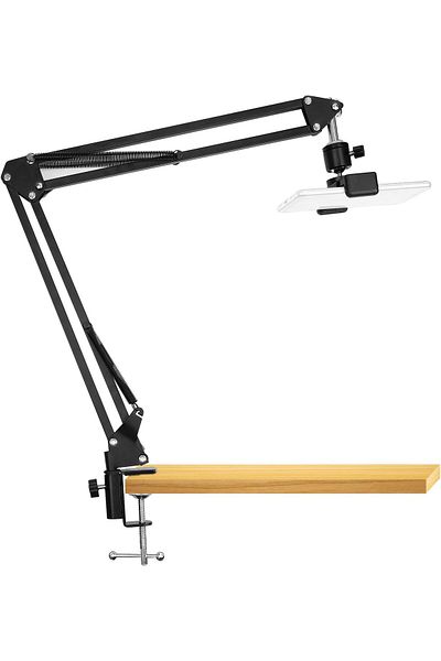 AWH Video Stand Phone Holder – Articulating Arm Phone Mount, Tabletop Scissor Boom Arm