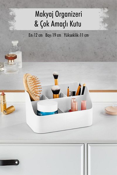 EWs White Makeup Box & Cosmetic Organizer & Multi-Purpose Box
