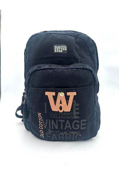 Old Cotton Unisex Casual Backpack - Σχολείο, Ταξίδια, Laptop, Αθλητισμός, Καθημερινή χρήση - Βαμβακερό καμβά
