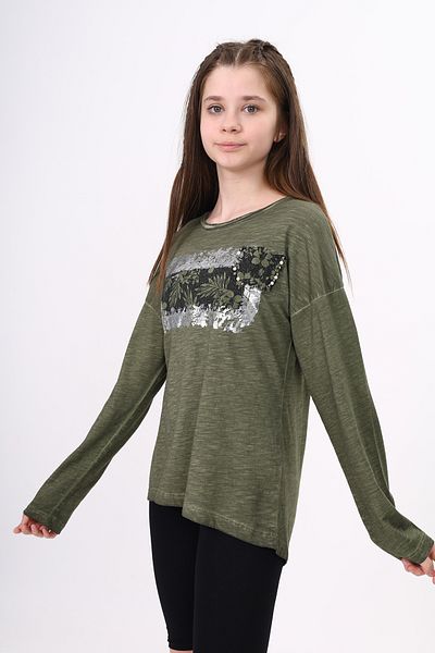 Toontoy Foil Printed Girl's T-Shirt - Chest Pocket