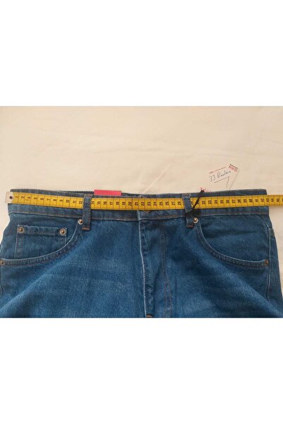 Nokta Moda Erkek Boyfriend Düz Acık Mavi Kot Pantolon Denim Jeans Baggy Kumaş %100 Pamuk Bilek Paça Havuc