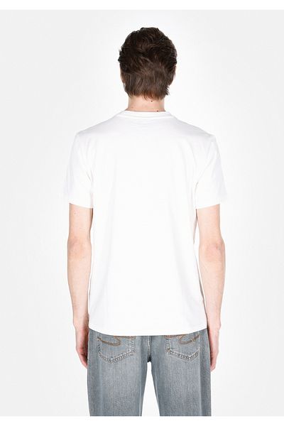 Colin's Tricou alb cu mânecă scurtă pentru bărbați, cu gât rotund, cu croială normală