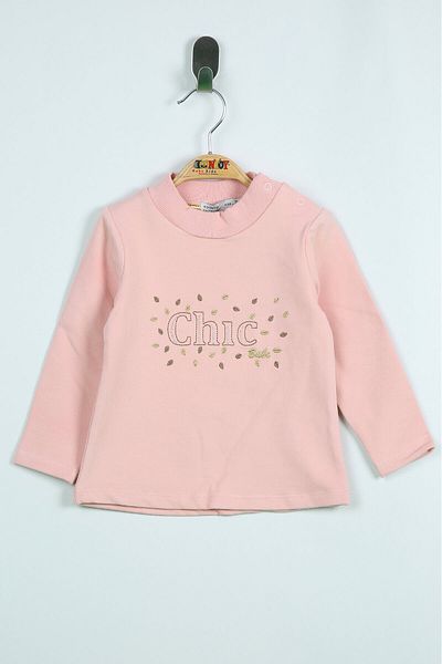 Toontoy Chic Embroidery Detailed Baby Girl T-shirt