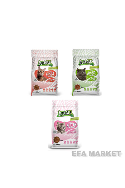 Jungle Kuzu Etli (YETİŞKİN) - Tavuklu&balıklı (YETİŞKİN) - Tavuklu (YAVRU) Ke...