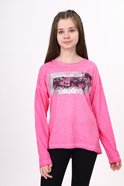 Toontoy Devojčica Folija Štampano Majica - Sa džepovima Dizajn za grudi