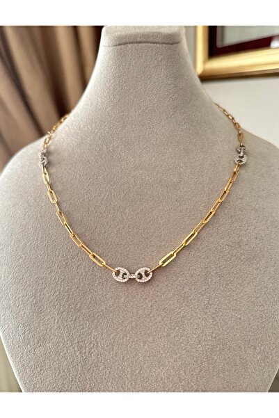 emy by emel luxury silver jewelry Altın Kaplama Merry Ataç Zincir Kolye 925 A...