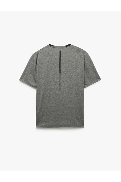 Koton Short Sleeve Back Printed Crew Neck Sports T-Shirt