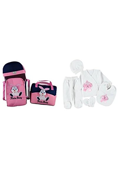 ŞAMATA PARTİ EVİ 2'li Kız Bebek Taşıma Seti Portbebe Anne Bakım Çantası Ve 5’...