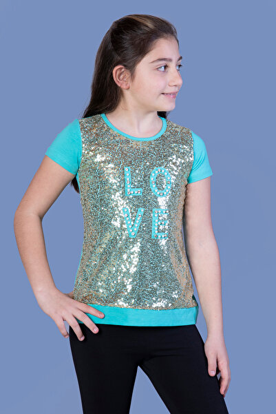 Toontoy Tricou pentru fetiță cu paiete pe față