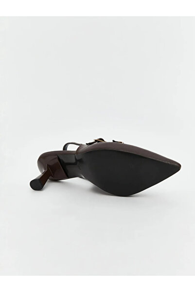 LC Waikiki Koor Brown Pointed Toe Women's Heeled Shoes