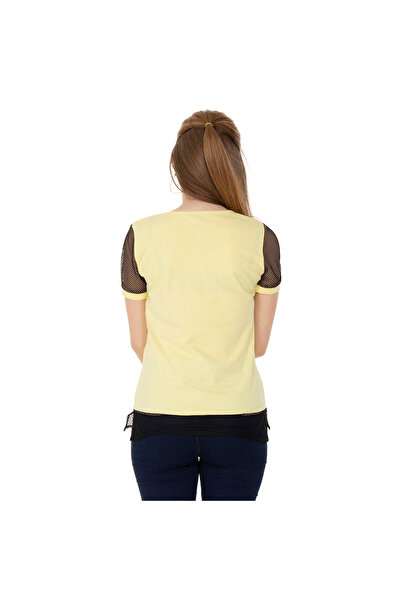 Toontoy Girl - Printed T-shirt with Mesh Sleeves