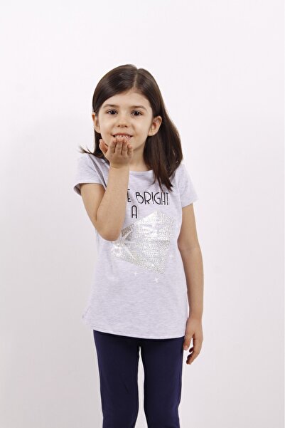 Toontoy Κοριτσίστικο μπλουζάκι με κέντημα με πέτρες από διαμάντια