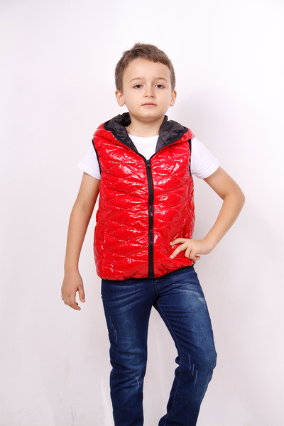 Toontoy Shiny Boy's Vest - Hooded