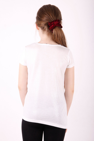 Toontoy Μπλουζάκι για κορίτσια Yıldız με τύπωμα - Λεπτομέρεια κομμένη τσέπη