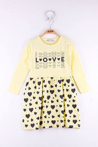 Toontoy Girl's Love Printed Dress