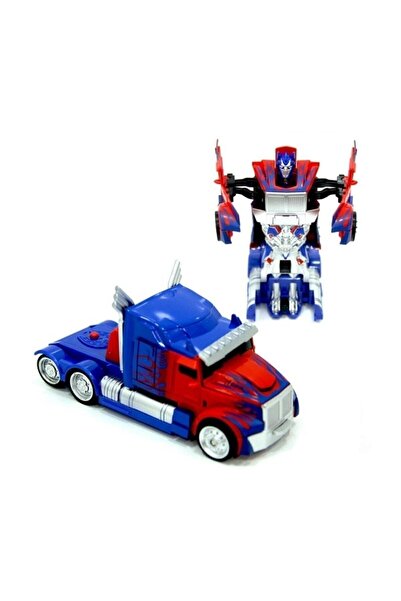 OMZ Eğitici Oyuncaklar Transformers Tarzı Tıra Dönüşen 14Cm Optimus Prime Robot Kız Erkek Çocuk Oyuncak