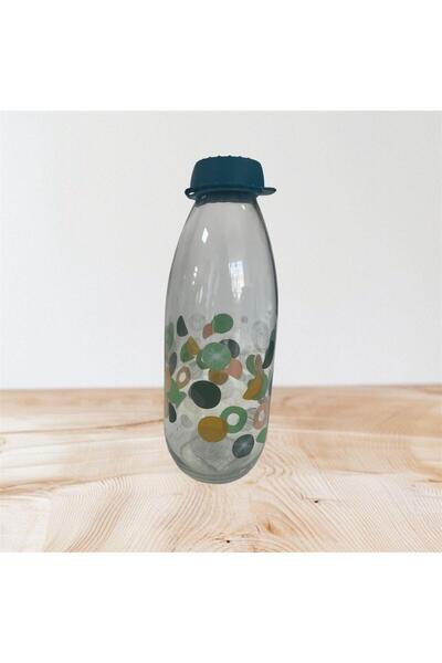 SELKA HOME زجاجة مياه منقوشة سعة 1000 مل مكونة من قطعتين