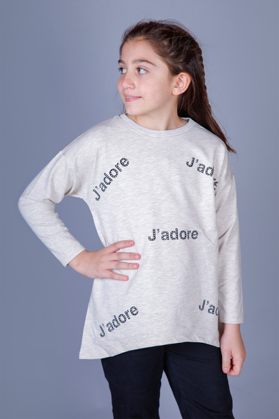 Toontoy Tricou pentru fete Jadore cu imprimeu