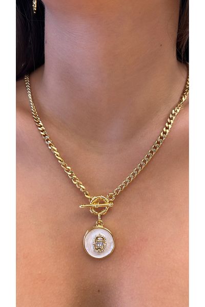 Gigi Madolyon Baguette Stone Necklace