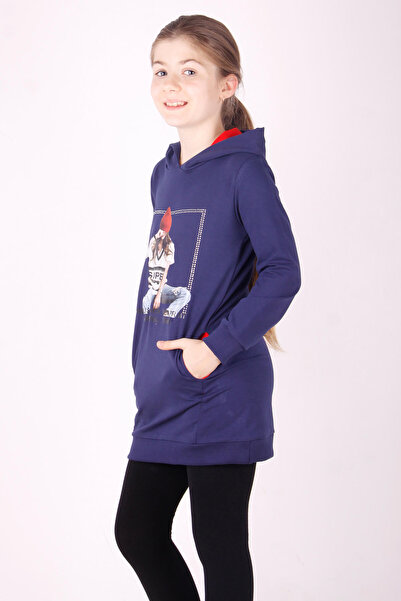 Toontoy Φόρεμα με κουκούλα και μπερέ για κορίτσια με τύπωμα