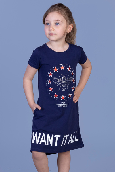 Toontoy Rochie pentru fetiță - I Want It All cu imprimeu