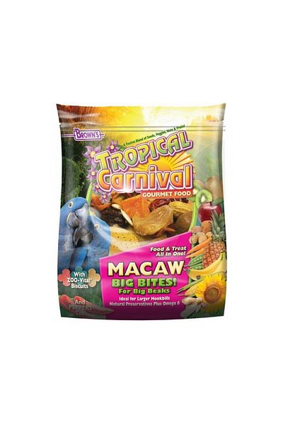 BROWNS Tropical Carnival Gourmet Big Bites Macaw Food - 6.35 kg