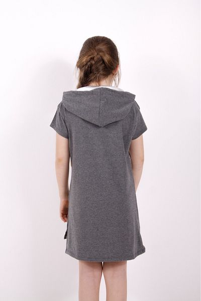 Toontoy Girl's Leaf Printed Hooded T-Shirt
