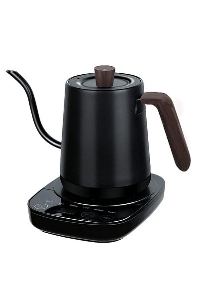 fulina Electric Gooseneck Kettle 0.8L,304 Stainless Steel,BPA Free,1000W Quick Heating,Matte Black