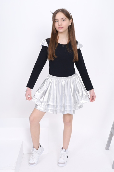 Toontoy Kız Çocuk Kol Detaylı Balerin Takımı