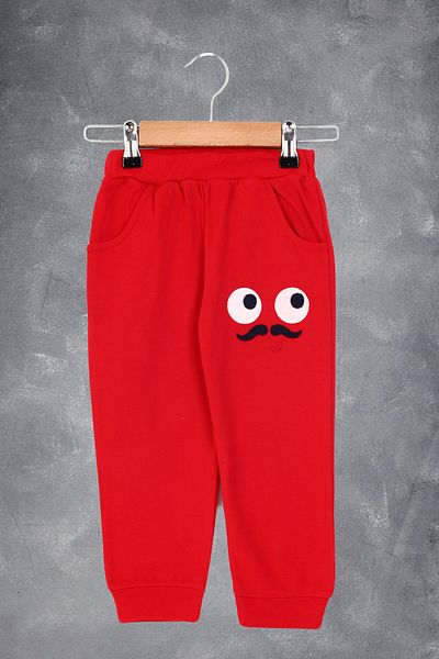 Toontoy Boy's Two Side Pockets Embroidered Tracksuit Bottom