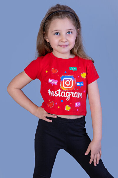 Toontoy Κοριτσίστικο μπλουζάκι Instagram με τύπωμα με καρδιά