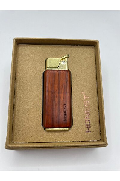 Honest Pirinç Üstü Ahşap Benzinli Çakmak