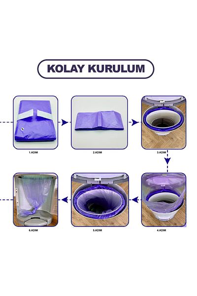 Korbell 16L Compatible Dirty Diaper Garbage Bag |   3 Pack |   1500 Pieces Cloth Capacity Lavender Scented