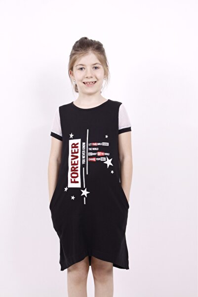 Toontoy Girl - Forever Sequin Embroidered Mesh Sleeve Dress