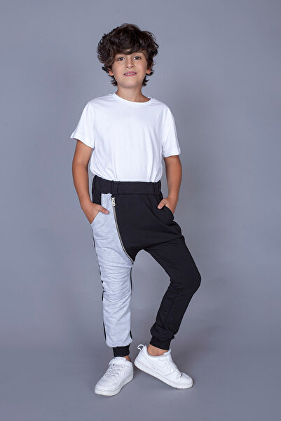 Toontoy Boy's Sweatpants - Shalwar Type, Zipper Detailed