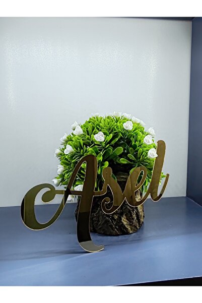 Pleksibu Pleksi Isim Yazı Yapışkanlı Gold 15 Cm