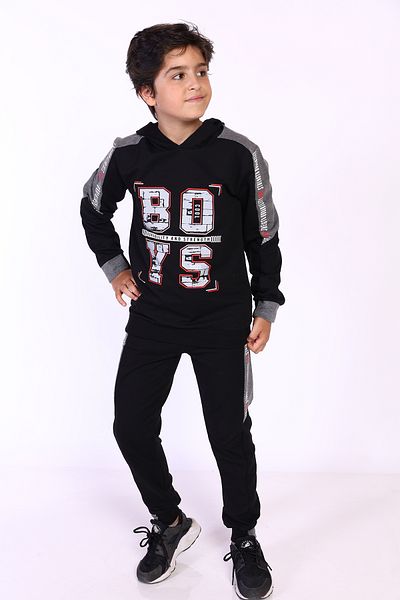 Toontoy Boy's Tracksuit Set - Hooded and Printed