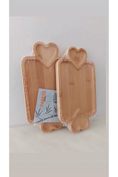 shop Bamboo Presentation Bowl Breakfast, Snack Bowl Bamboo Snack Bowl with Heart Compartment, Bamboo Breakfast Bowl