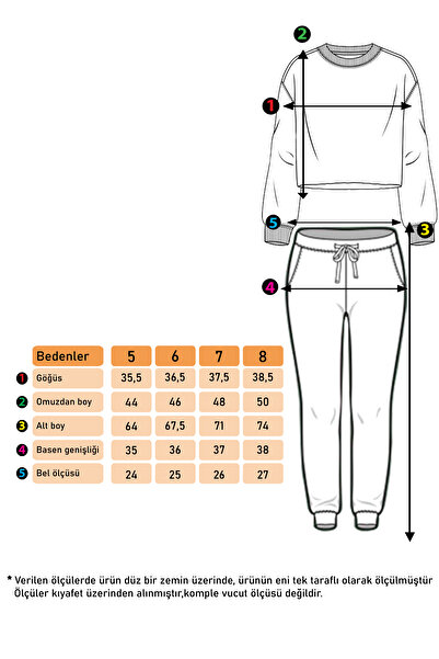 Toontoy Σετ αθλητικής φόρμας για κορίτσια με τύπωμα με βαμβακερή επένδυση