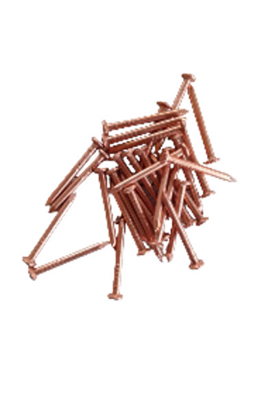 Diril Yapı Market 4 cm Saf Bakır Çivi Tepeli 120 Adet (3 mm * 40 mm)