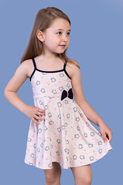 Toontoy Φόρεμα για κορίτσια με σχέδιο γάτας - Λεπτομέρεια με φιόγκο