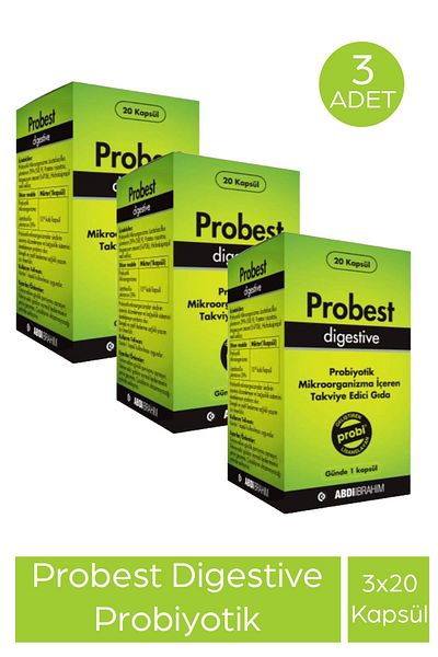 Probest Digestive Probiotic 20 Capsules 3 Pieces